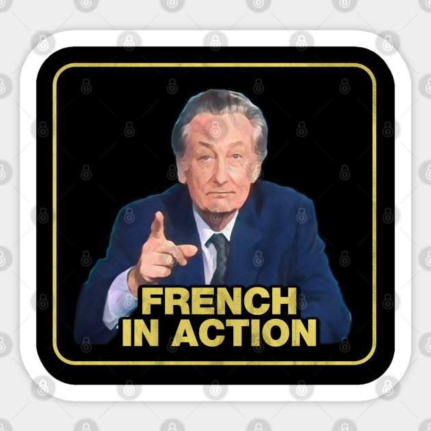 French In Action Professor Sticker by karutees